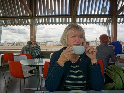 Coffee on the pier