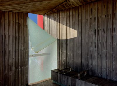 shelter with broken glass