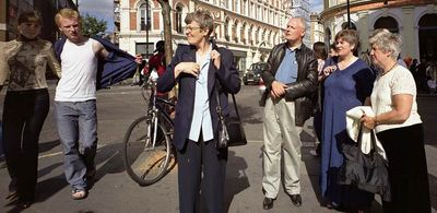 Paused with Passersby